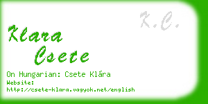 klara csete business card